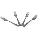 4 of 4:Home Basics 4 Piece Stainless Steel Dinner Forks Set, Textured Handles, Silver 