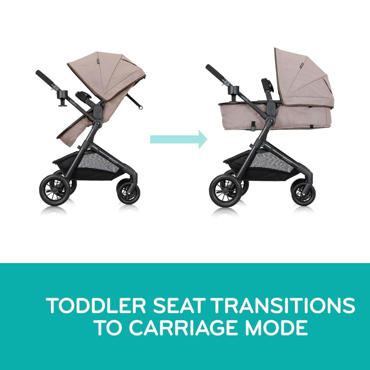 Evenflo Pivot Modular Travel System with LiteMax Infant Car Seat, Dese – ShopBobbys