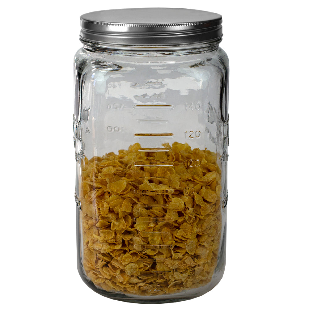 Home Basics 153.6 oz. X-Large Glass Mason Canister Jar, Clear – ShopBobbys