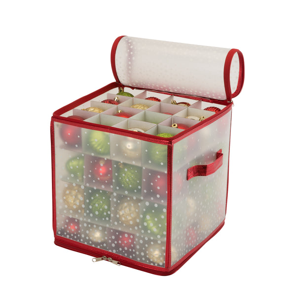 Simplify 112-Count Ornament Organizer in Red