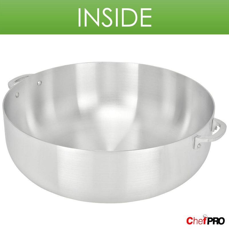 Chef PRO Commercial Grade Aluminum Caldero Stock Pot, 18.3 Quarts