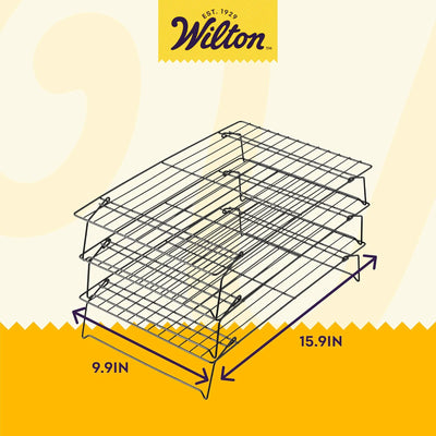3 of 6:Wilton 3-Tier Excelle Elite Stacking Cooling Grid, 9.9x15.9 Inches 