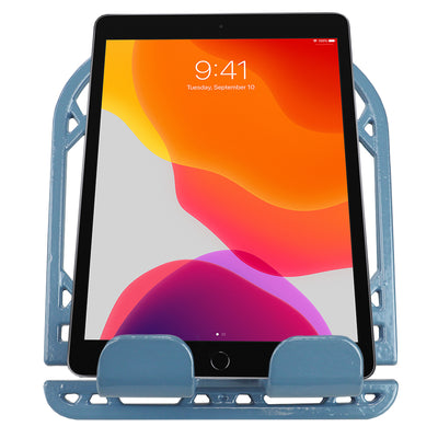 7 of 9:Support pour tablette et livre de cuisine en fonte Home Basics Iris Collection, bleu ardoise 