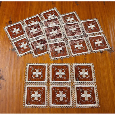 8 of 21:Blossom Embroidered Vintage Lace Design Table Runner 