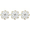 Carousel 3-Piece Circle Jewel Butterfly Burst Wall Decor, Gold-Silver, 10 Inches, 30 Inches Total