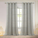 3 of 7:Abira Metallic Leaf Sheer Grommet Window Curtain Panel, 55x84 Inches 
