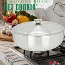 3 of 6:Chef Pro Commercial Grade Aluminum Caldero Stock Pot, Silver, 13.3 Quarts 