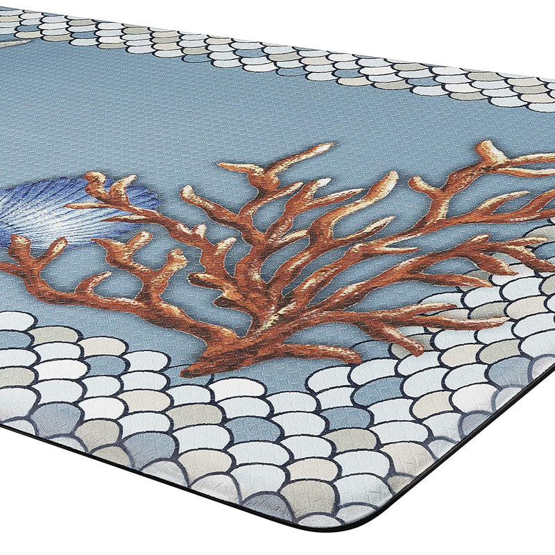 Achim Coastal Decorative Anti-Fatigue Floor Mat, Blue, 18x30 Inches