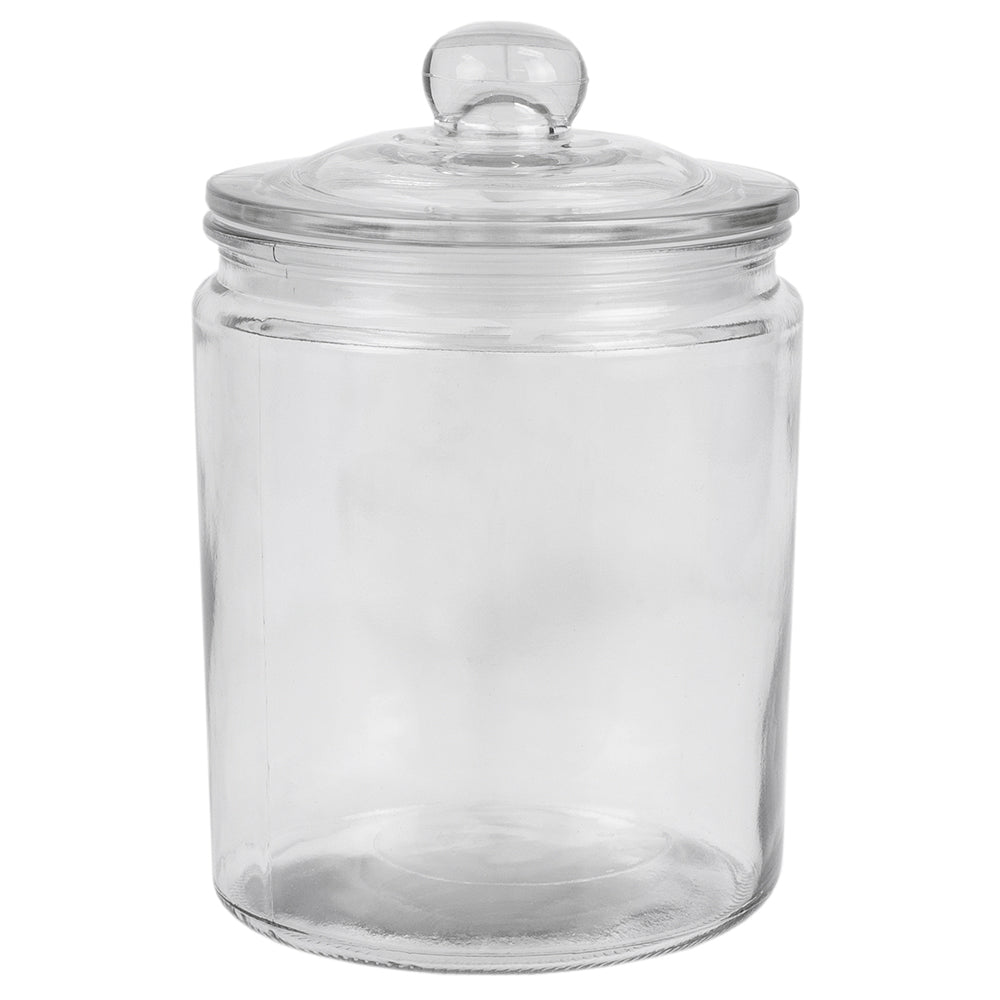 Home Basics Renaissance Collection Medium Glass Jar with Easy Grab Kno ...