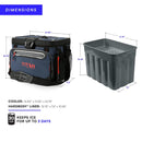 6 of 6:Titan 30 Can Deep Freezer Zipperless Soft Cooler with HardBody Liner, Navy Blue 