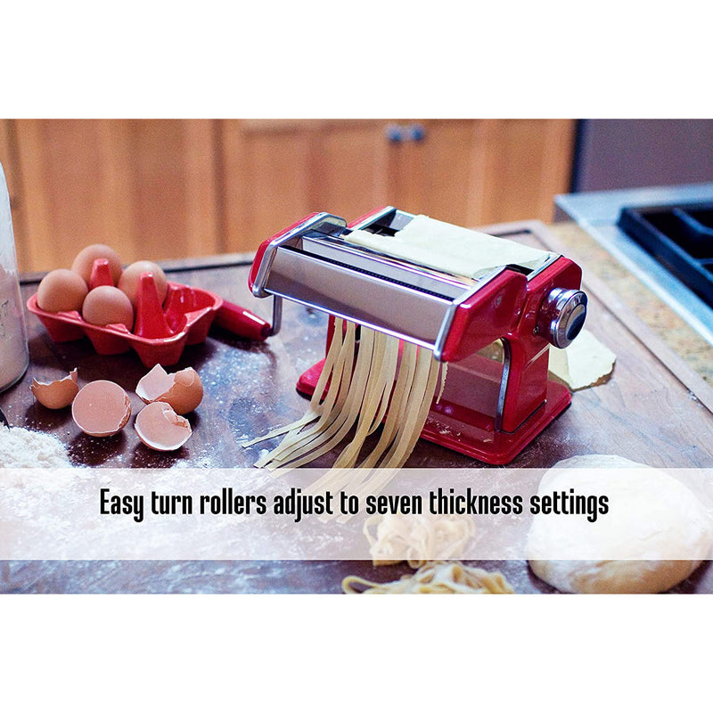 Weston Traditional Style Pasta Machine, 6 Inches, Tuscan Red – ShopBobbys