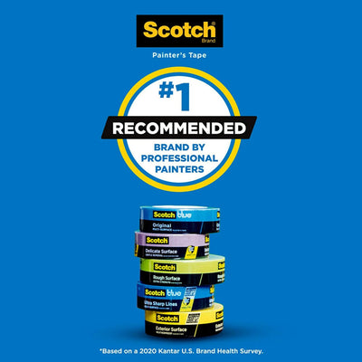 2 of 5:ScotchBlue 3-Pack Sharp Lines Multi-Surface Painter's Tape, Blue, 1.41 Inches x 60 Yards 
