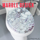 3 of 7:PREMIUS Wood Toilet Seat, Purple Marble, Standard Round, 17 Inches 