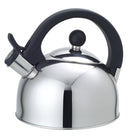 4 of 6:Home Basics Whistling Tea Kettle, Mirror Finish Silver, 2.5 Liter 