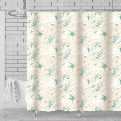 1 of 1:Hayden 13 Piece Marble Canvas Shower Curtain with Hooks, Cream-Sage, 70x72 Inches 