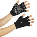 3 of 4:Gaiam Fitness Fingerless Workout Weight Training Yoga Gloves, Black, One Size Fits Most 