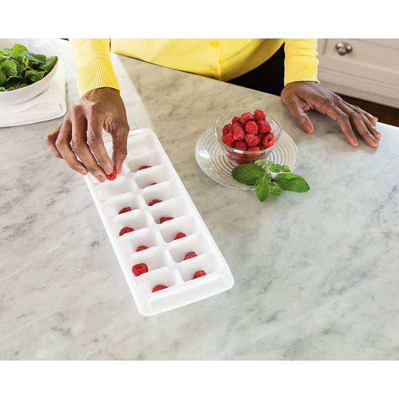 Rubbermaid Easy-Release Ice Cube Tray, White, 2-Pack