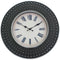 Premius Large Decorative Beaded Wall Clock, Black, 16 Inches