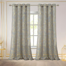 4 of 7:Kezia Metallic Foil Sheer Grommet Window Curtain Panel, 55x84 Inches 