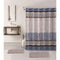 Martha 15 Piece Embossed Memory Foam Bathroom Mats and Shower Curtain Set, Grey