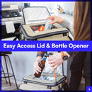 6 of 7:Titan 60 Can Deep Freeze Collapsible Rolling Cooler Cart with Wheels, Moss 