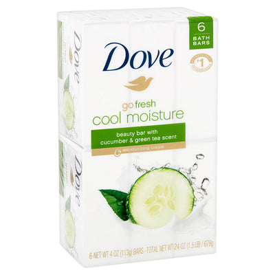 3 of 3:Dove Beauty Bar Soap With Cool Moisture, Cucumber-Green Tea, 4 Ounces, 6-Pack 