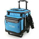 1 of 7:Titan 60 Can Deep Freeze Collapsible Rolling Cooler Cart with Wheels, Process Blue 