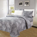 4 of 4:Essentials Neutral 4 & 6 Piece Printed Wrinkle-Free Sheet Set, Silver Pine 