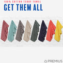 6 of 42:PREMIUS 2 Pack Stripes 100% Cotton Yarn Dyed Hand Towel, 16x28 Inches 