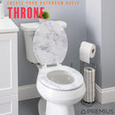 6 of 7:PREMIUS Wood Toilet Seat, White Marble, Standard Round, 17 Inches 