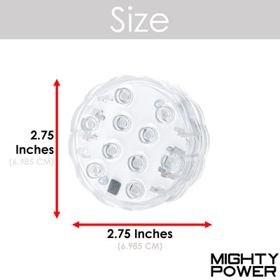 6 of 6:Mighty Power Waterproof Remote Controlled Puck Light with 10 Colorful LEDs 