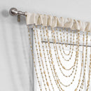 3 of 3:Berlin Beaded Waterfall Valance, Beige, 42x20 Inches 