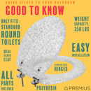 7 of 7:PREMIUS Polyresin Silver Leaf Toilet Seat, Clear, Standard Round, 17 Inches 