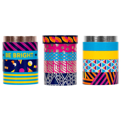 2 of 6:Scotch Expressions Washi Tape Multi Pack, 5 Rolls/pk, Thin Foil Collection, Be Bright 