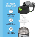 3 of 4:Thermos Kids Water Bottle Vacuum Insulated Stainless Steel with Straw, Camo, 12 Ounces 