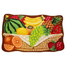 1 of 1:Tropical Fruit Basket Shaped Non-Slip Kitchen Mat, 20x30 Inches 