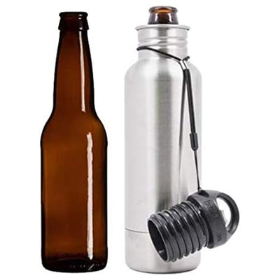 2 of 3:Bottle Keeper 3-IN-1 Standard Original Stainless Steel Bottle Holder and Insulator, Stainless Steel, 12 Oz 