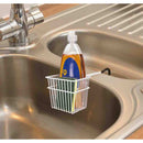 3 of 3:Home Basics Vinyl Coated Sink Basket and Sponge Holder, White, 5x5x5 Inches 