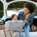 4 of 6:Munchkin 5-in-1 Antimicrobial Nursing Cover for Breastfeeding with Dotted Stripes, Gray 