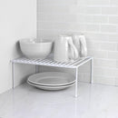 2 of 2:Home Basics Heavy Weight Kitchen Helper Shelf, Small, White, 12x10x5.25 Inches 