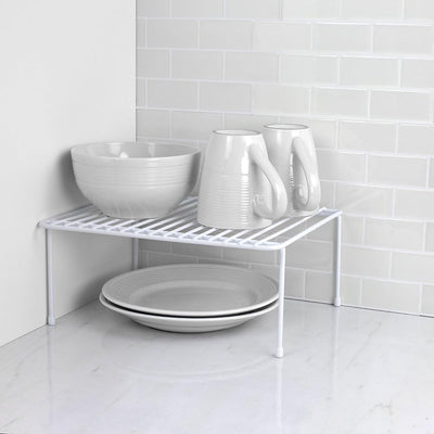 2 of 2:Home Basics Heavy Weight Kitchen Helper Shelf, Small, White, 12x10x5.25 Inches 