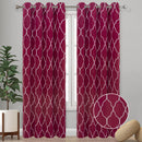 1 of 8:Emilia Geometric Embroidered Room Darkening Grommet Window Panel Curtain, 54x90 Inches 