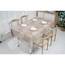 1 of 3:PREMIUS Waterproof PVC Tablecloth, Grey-Gold-Pink Boxes, 54x12 Inches, Sold by the Foot 