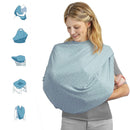 1 of 6:Munchkin 5-in-1 Milkmakers Nursing Cover for Baby, Hipsteria Dots-Light Blue 