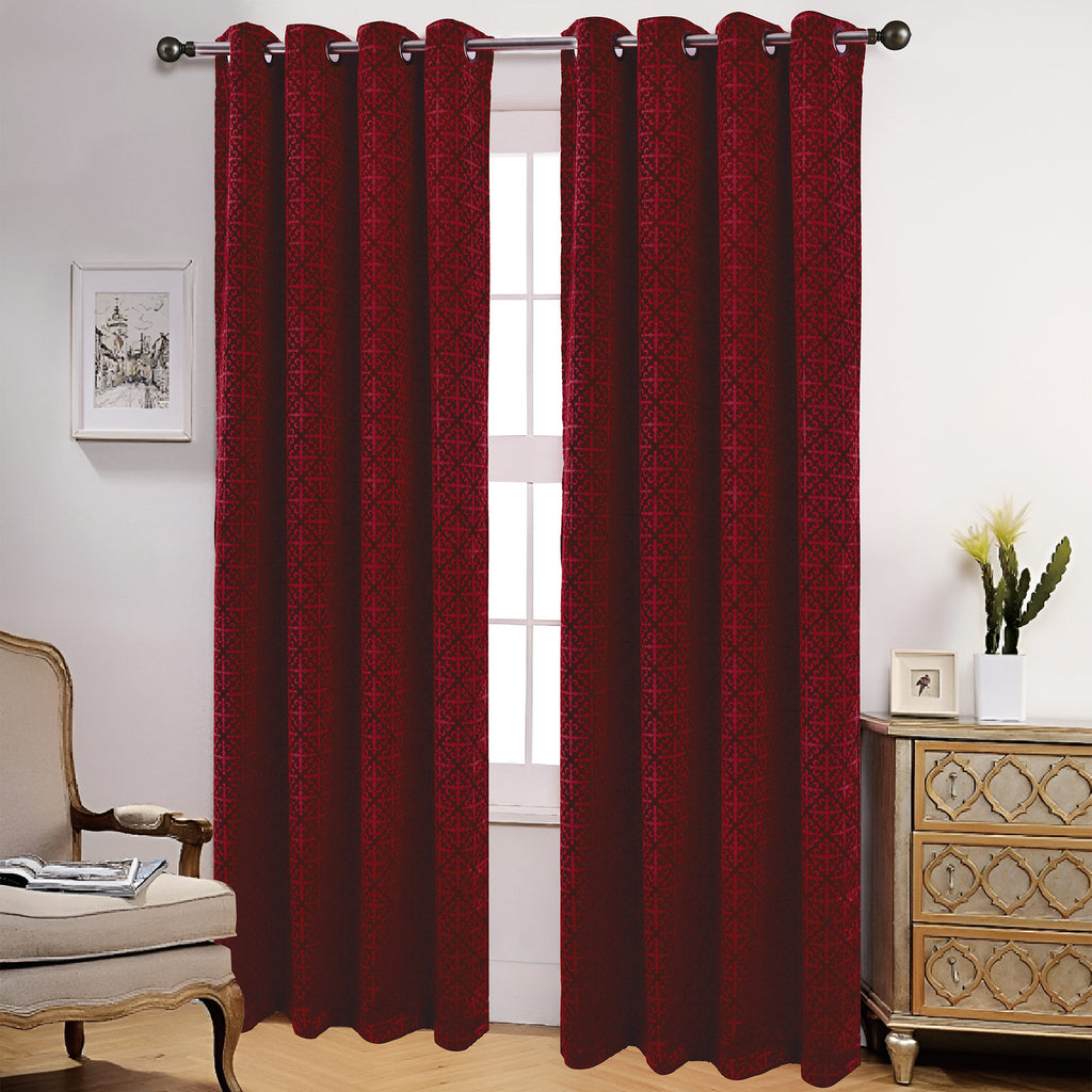 Medici Embossed Room Darkening Grommet Window Panel, 54x84 Inches ...