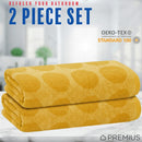 6 of 44:PREMIUS 2 Pack Circles 100% Cotton Yarn Dyed Bath Sheet Towel, 32x64 Inches 