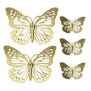1 of 2:PREMIUS 5 Piece Metal Butterfly Wall Decor Set, Gold, (3) 6 Inches, (2) 12 Inches 
