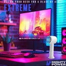5 of 8:MIGHTY POWER Rechargeable AC Ultra Cooling Handheld Fan, White, 6.5 Inches 