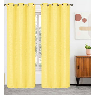 7 of 10:Serbia 2-Pack Room Darkening Embossed Leaf Grommet Window Panel, 76x84 Inches 