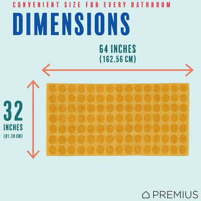 8 of 44:PREMIUS 2 Pack Circles 100% Cotton Yarn Dyed Bath Sheet Towel, 32x64 Inches 